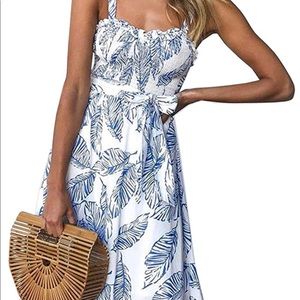 Women’s palm tree dress midi